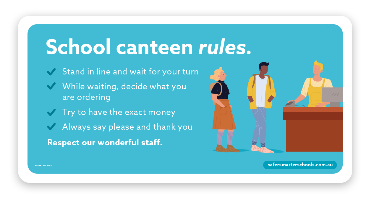 Canteen rules sign