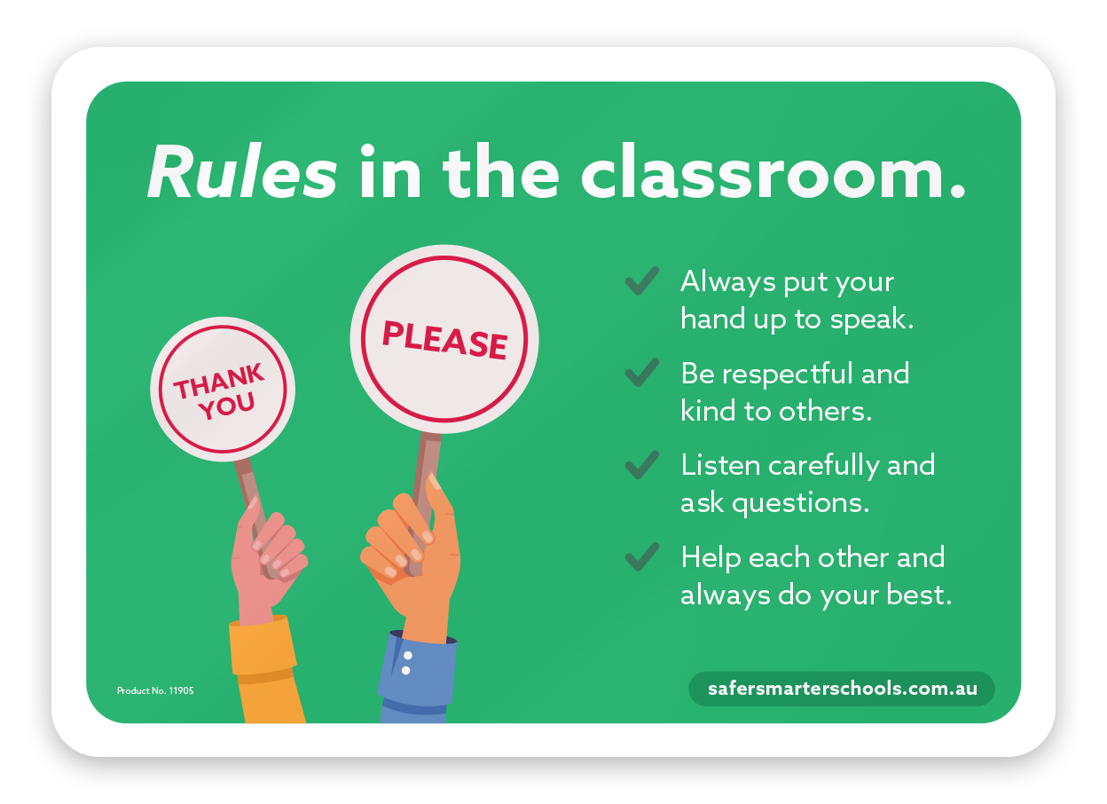 Classroom Rules sign