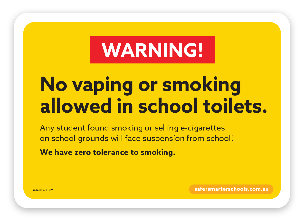 No vaping sign for schools